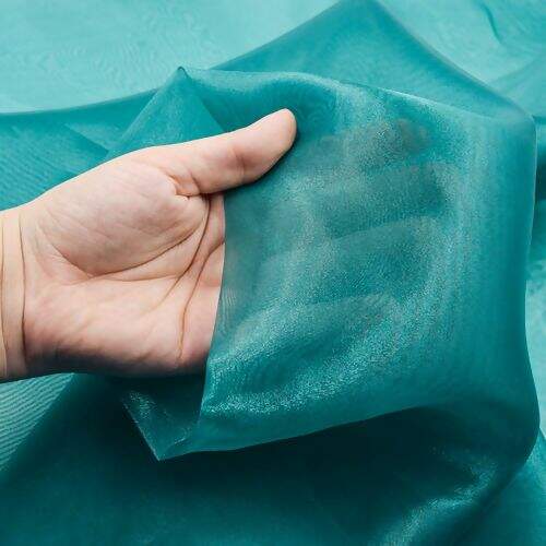 Tecido Organza Cristal Esmeralda - 1 Metro