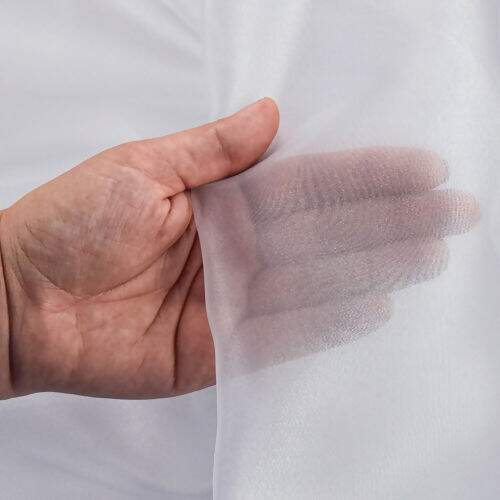 Tecido Organza Cristal Prata - 1 Metro