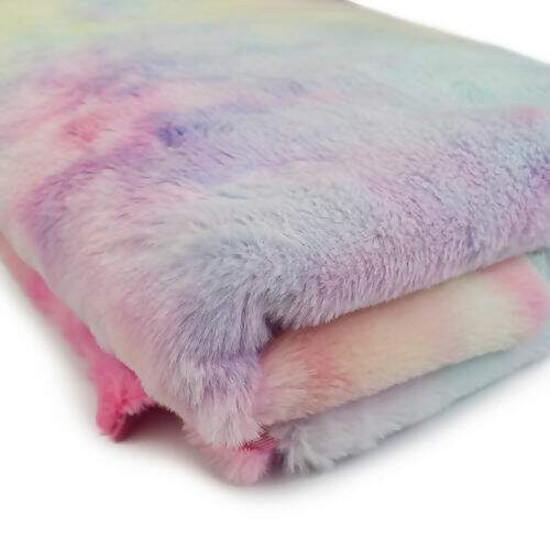 Tecido Pelúcia Pelo Médio Jazz Rainbow - 0,50x1,50m