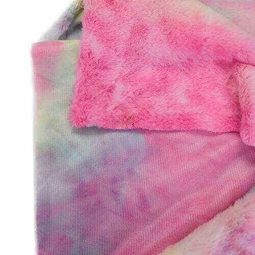 Tecido Pelúcia Pelo Médio Jazz Rainbow - 0,50x1,50m