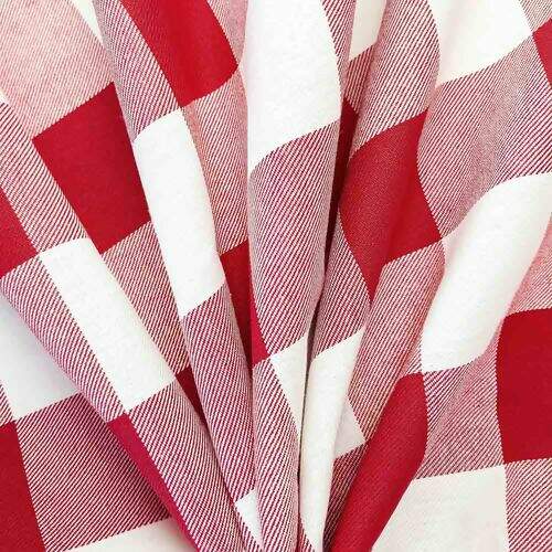 Tecido Grosso Decoração Xadrez Vermelho 100% Algodão 1x1,60m