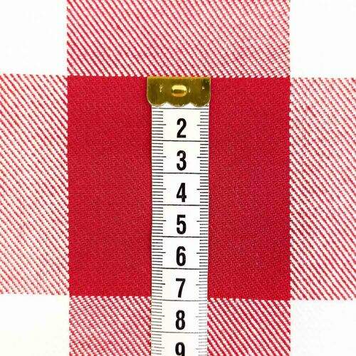 Tecido Grosso Decoração Xadrez Vermelho 100% Algodão 1x1,60m