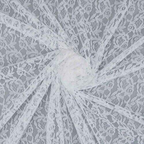 Tecido de Renda Suíça (Meio Metro) - Branco