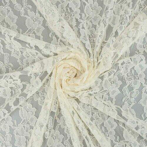 Tecido de Renda Suíça (Meio Metro) - Marfim