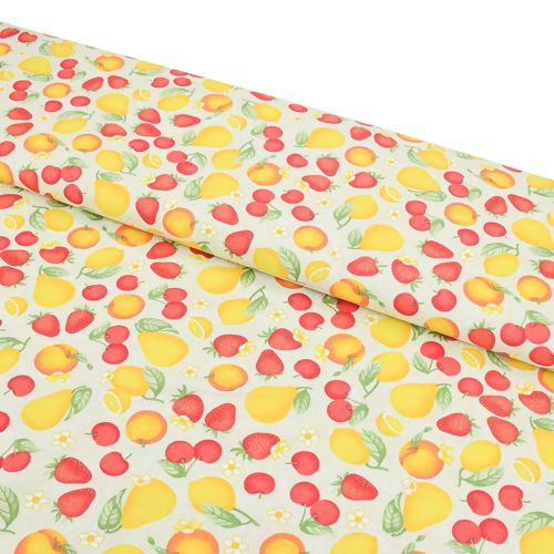 Tecido de Algodão Estampado (Meio Metro) - 2644 Coleção Frutas Realistas