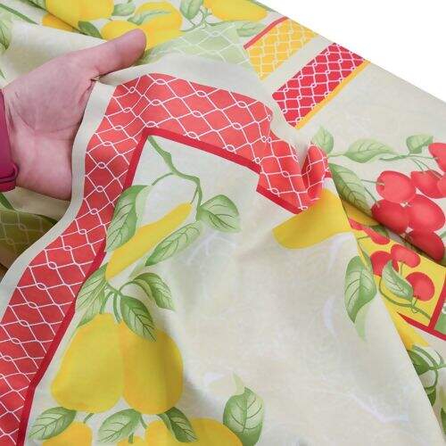 Tecido de Algodão Estampado (62 cm) - 2643 Coleção Frutas Realistas Jogo Americano