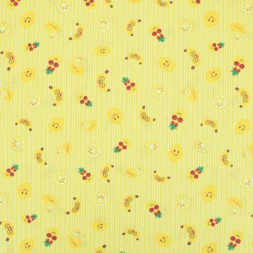 Tecido de Algodão Estampado (Meio Metro) - 2627 Coleção Frutinhas Amarelas
