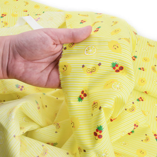 Tecido de Algodão Estampado (Meio Metro) - 2627 Coleção Frutinhas Amarelas