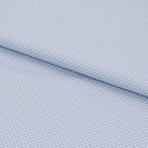 Tecido de Algodão Estampado (Meio Metro) - Poá Cinza e Branco