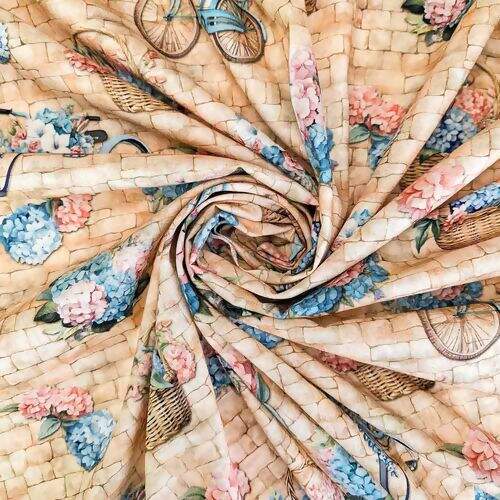 Tecido Tricoline Digital Coleção Saint Tropez 0,50x1,50m