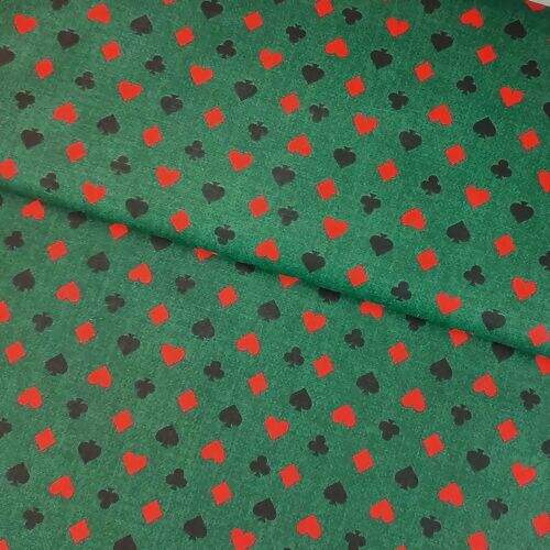 Tecido de Algodão Estampado (Meio Metro) - 2681 Naipes de Baralho