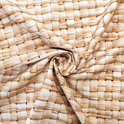 Tecido de Algodão Estampa Digital (Meio Metro) - Vime Trançado Areia