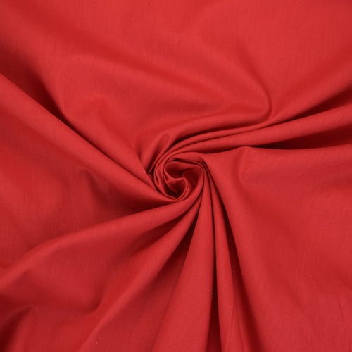 Tecido Tricoline Fio Tinto Liso 0,50x1,50m - 0004 Vermelho