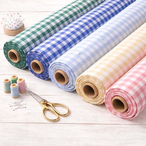 Tecido Tricoline Fio Tinto Xadrez 10mm R025 0,50x1,50m