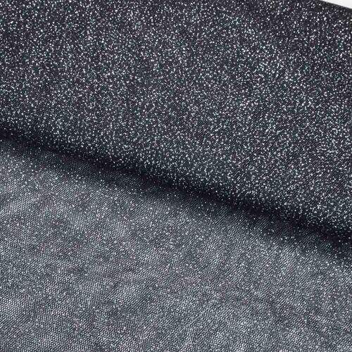 Tecido Tule Glitter 1,60 mt de Largura Preto - 1 Metro