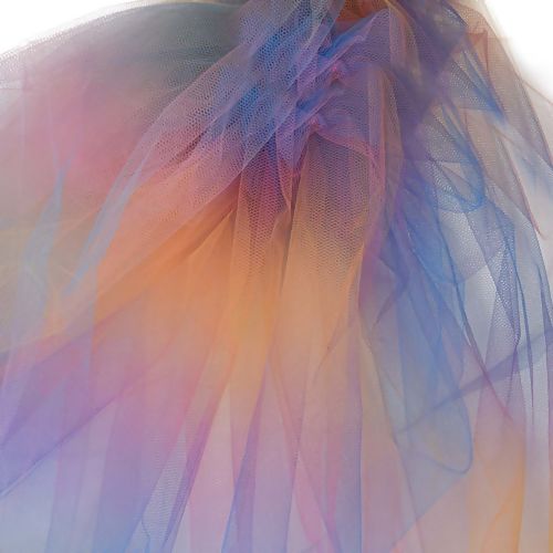 Tecido Tule Multicor Degradê Unicórnio - 1 Metro