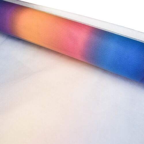 Tecido Tule Multicor Degradê Unicórnio - 1 Metro