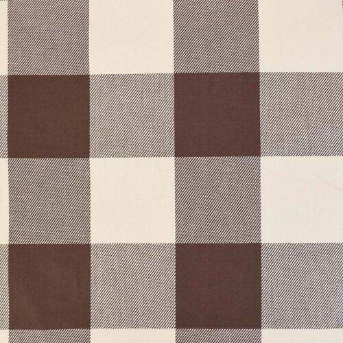 Tecido Grosso Decoração Xadrez Marrom e Bege 100% Algodão 1x1,60m