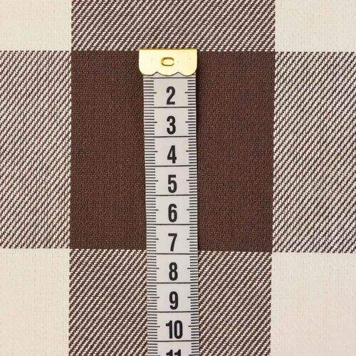 Tecido Grosso Decoração Xadrez Marrom e Bege 100% Algodão 1x1,60m