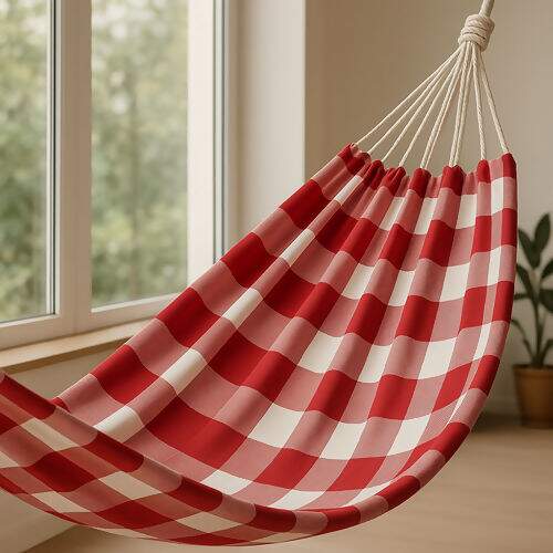 Tecido Grosso Decoração Xadrez Vermelho 100% Algodão 1x1,60m