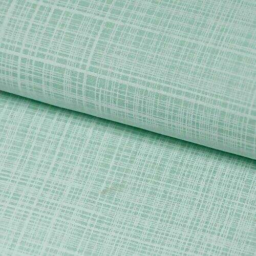 Tecido de Algodão Estampado (Meio Metro) - Riscadinho Verde Água