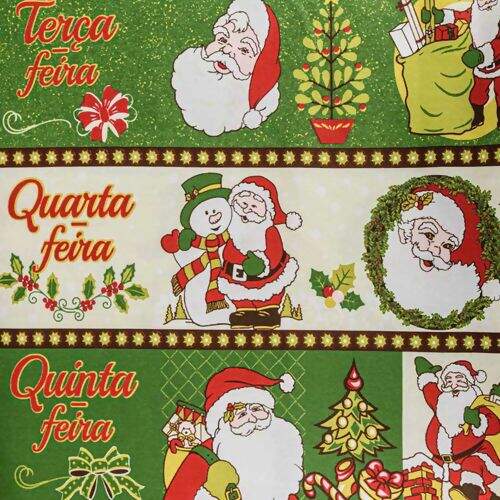 Tecido de Algodão Estampado (58 cm) - 2307 Natal Semaninha Noel