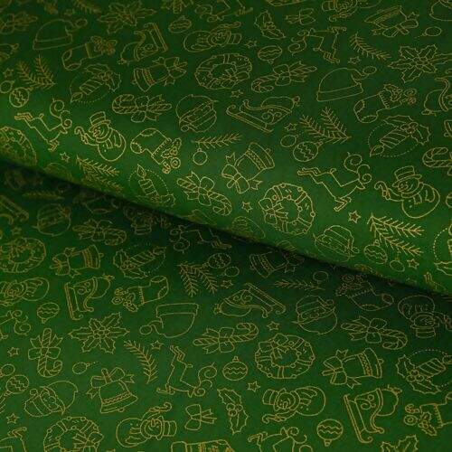 Tecido de Algodão Estampado (Meio Metro) - 2310 Natal Enfeites Natalinos