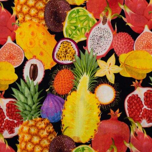 Tecido de Algodão Estampa Digital (Meio Metro) - Frutas 