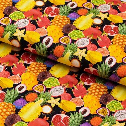 Tecido de Algodão Estampa Digital (Meio Metro) - Frutas 