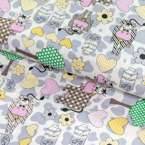 Tecido de Algodão Estampado (Meio Metro) - Mimosa