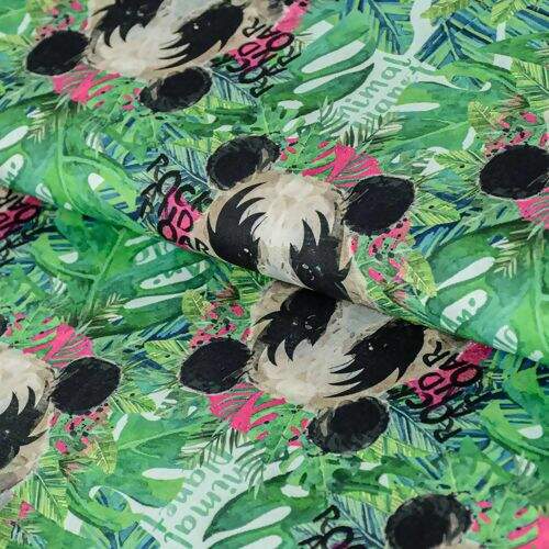 Tecido de Algodão Estampado (Meio Metro) - Kiss Panda