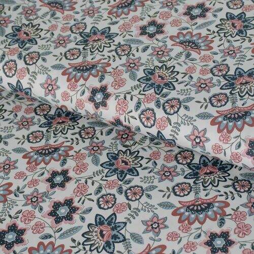 Tecido de Algodão Estampado (Meio Metro) - Jardim Florido