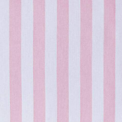Tecido de Algodão Estampado (Meio Metro) - Listras Rosa e Branco