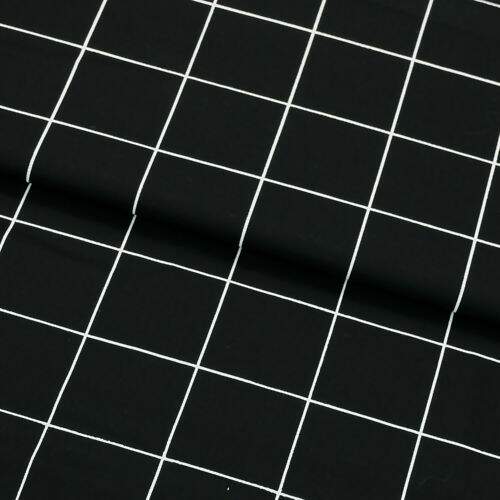 Tecido Tricoline Coleção Grid 0,50x1,50m Cor:30711C01 Preto