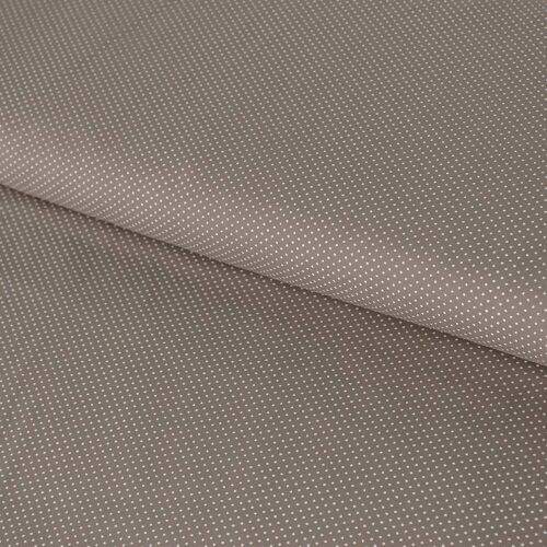 Tecido de Algodão Estampado (Meio Metro) - Poá Cinza e Branco