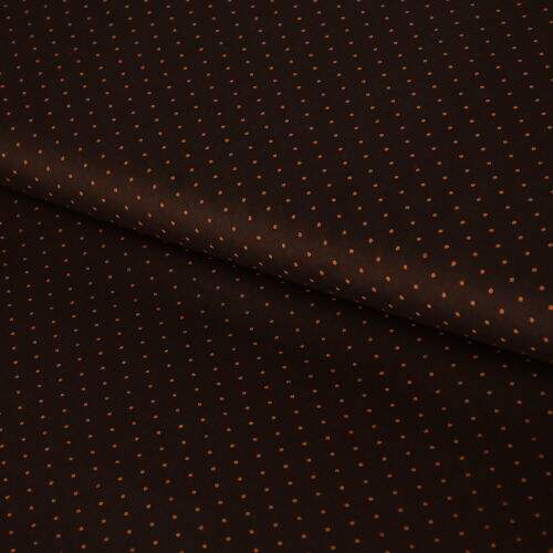 Tecido de Algodão Estampado (Meio Metro) - Poá Marrom e Laranja