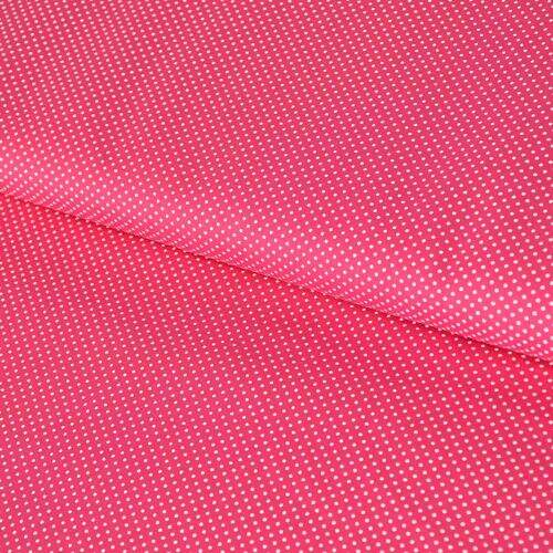 Tecido de Algodão Estampado (Meio Metro) - Poá Pink e Branco