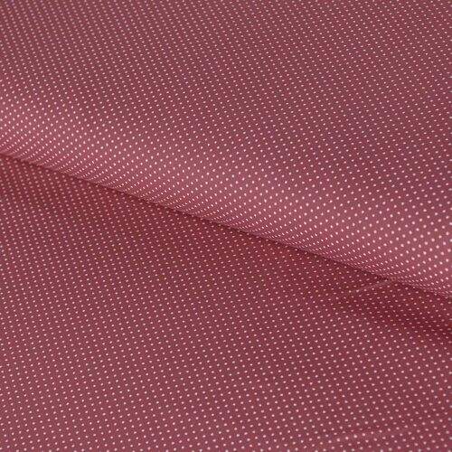 Tecido de Algodão Estampado (Meio Metro) - Poá Rosê e Branco