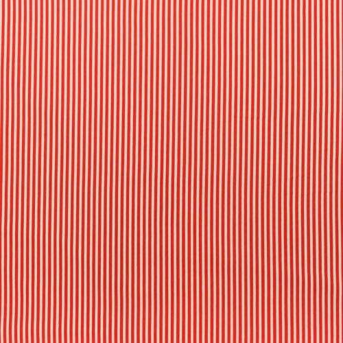 Tecido de Algodão Estampado (Meio Metro) - Listrado Vermelho
