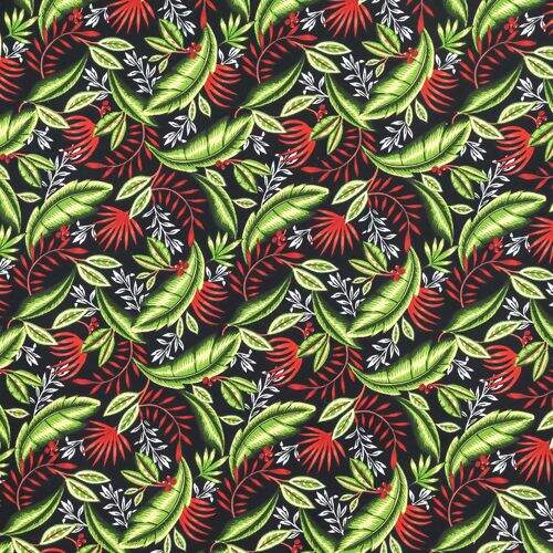 Tecido de Algodão Estampado (Meio Metro) - Folhagens