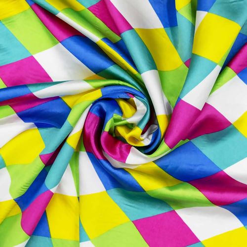 Tecido de Cetim Estampado sem Elastano 1,50m Largura - 1 Metro