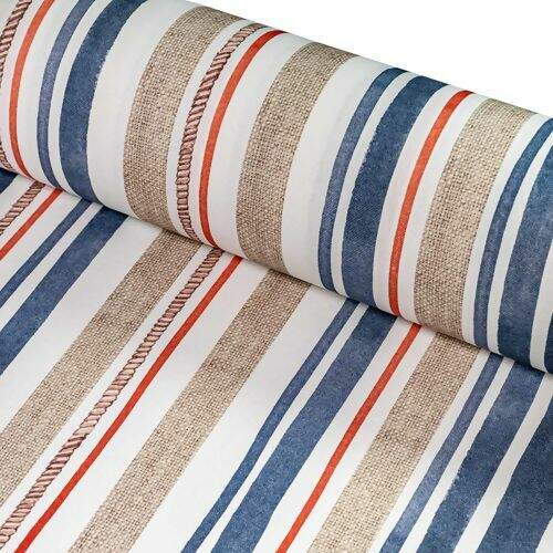 Tecido de Decoração Havana Estampa Digital com Proteção (Meio Metro) - 5639D Marítimo Listrado