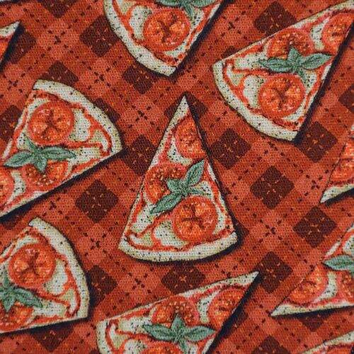 Tecido de Algodão Estampa Digital (Meio Metro) - Mini Pizzas