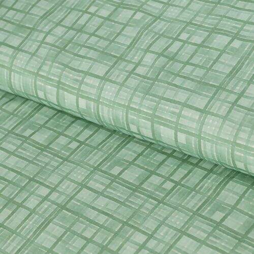 Tecido de Algodão Estampa Digital (Meio Metro) - Veneza Menta Xadrez