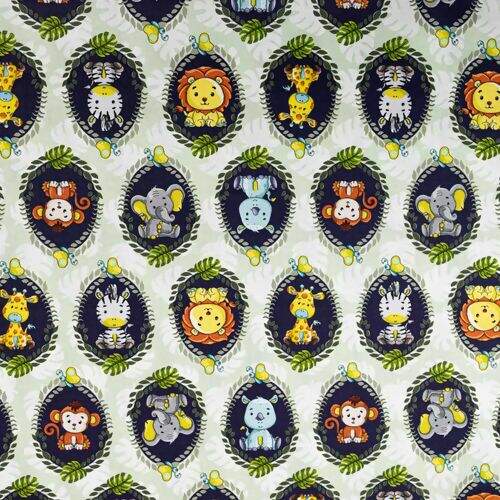 Tecido de Algodão Estampa Digital (Meio Metro) - Safari Baby