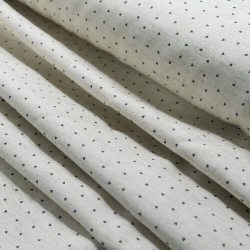 Tecido Linho Estampado (Meio Metro) - Micro Corações