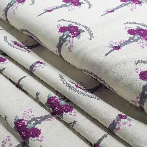 Tecido Linho Estampado (Meio Metro) - Paris