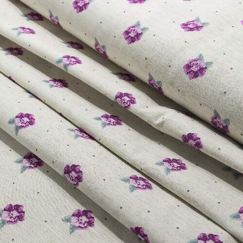 Tecido Linho Estampado (Meio Metro) - Rosas