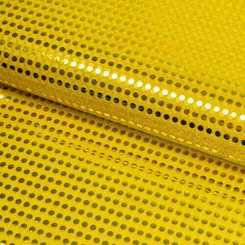 Tecido Paetê Laminado 0,50x1,00m Cor:H09 Amarelo Ouro
