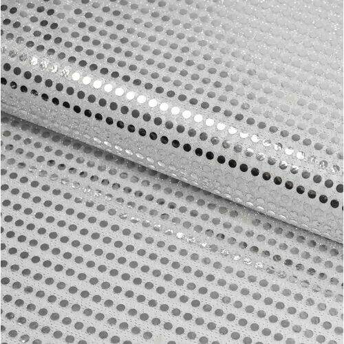 Tecido Paetê Laminado 0,50x1,00m Cor:D02 Prata